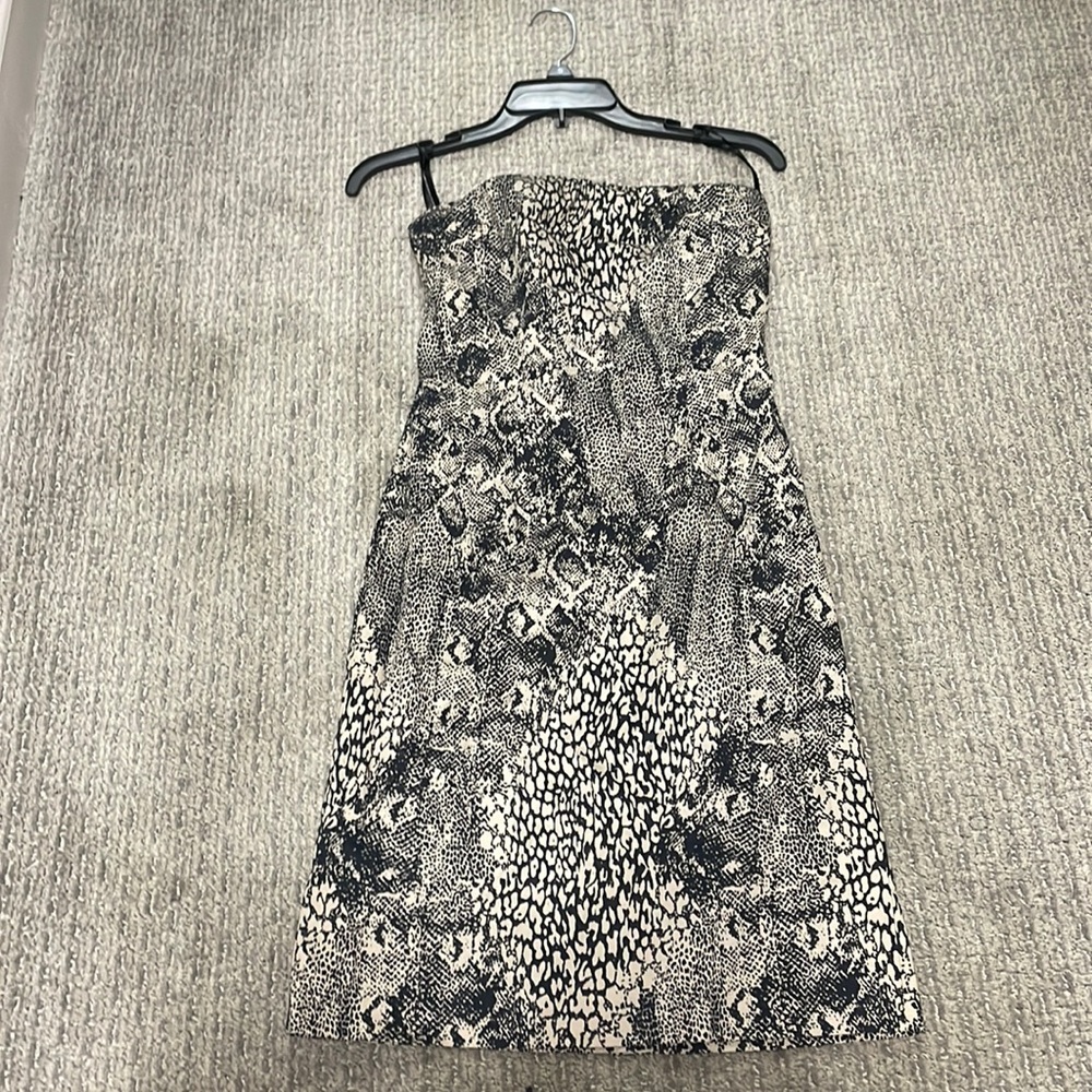 THE LIMITED Animal print Strapless Dress size 0